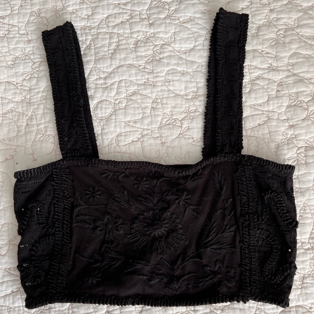 Free people embroidered tank top